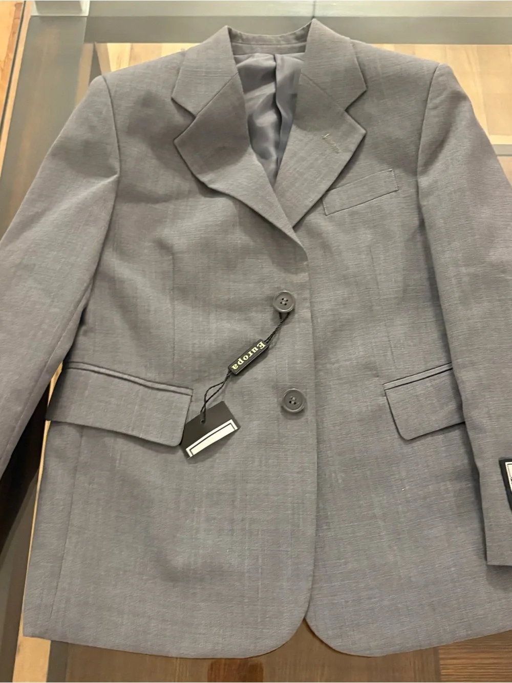Classic Kids Gray Two-Piece Suit Set - Tailored Blazer & Trousers